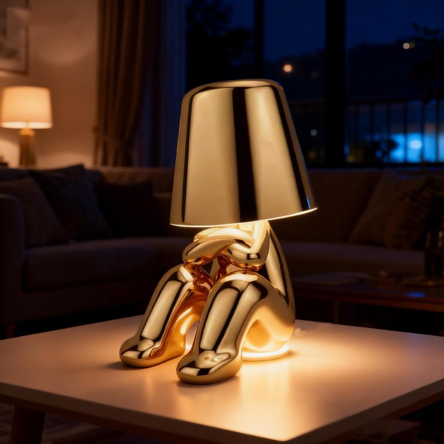 The Thinker Gold Light 160 x 100 x 110mm / 3.7V Gold