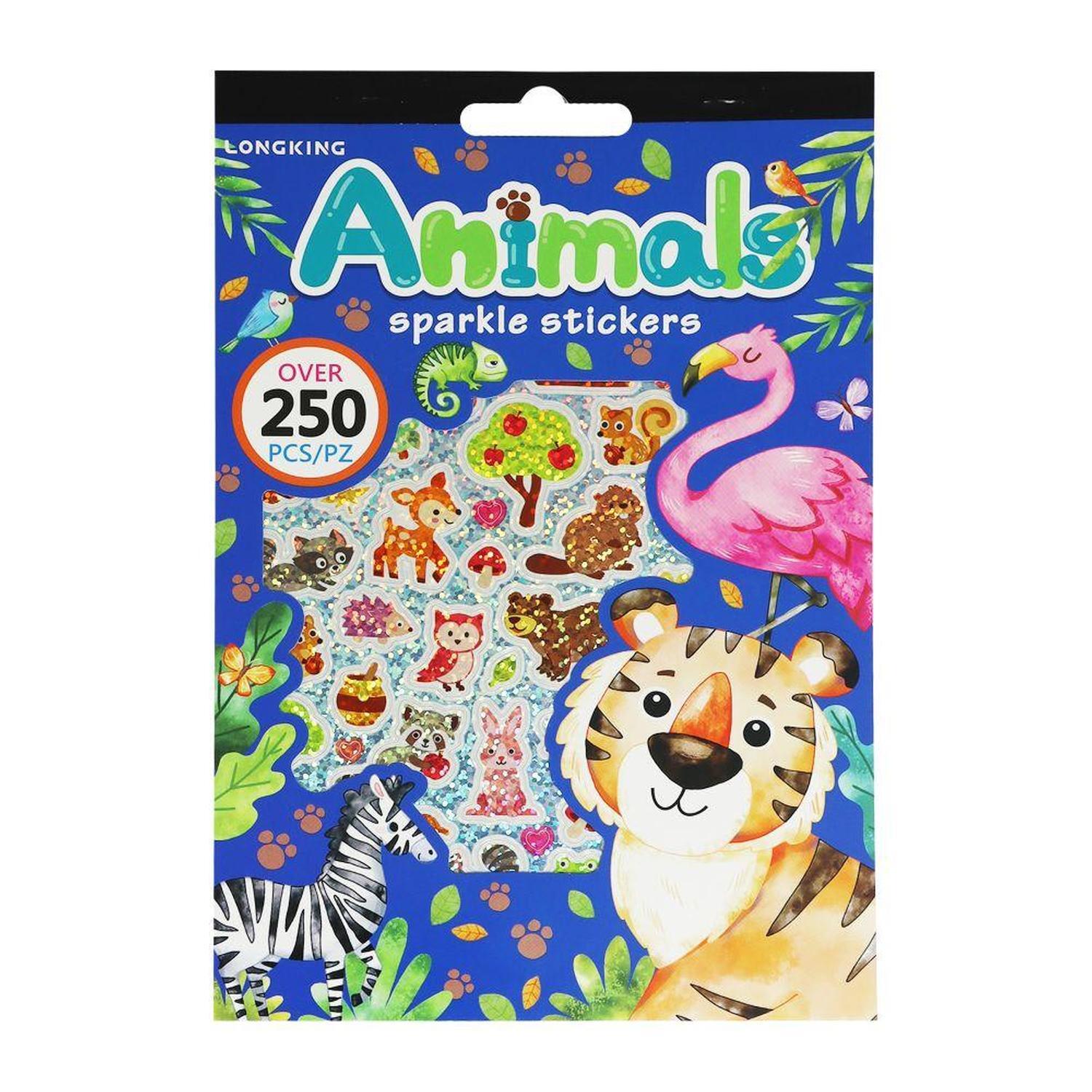 Sticker Pad Sparkly Animals 250+ Pieces
