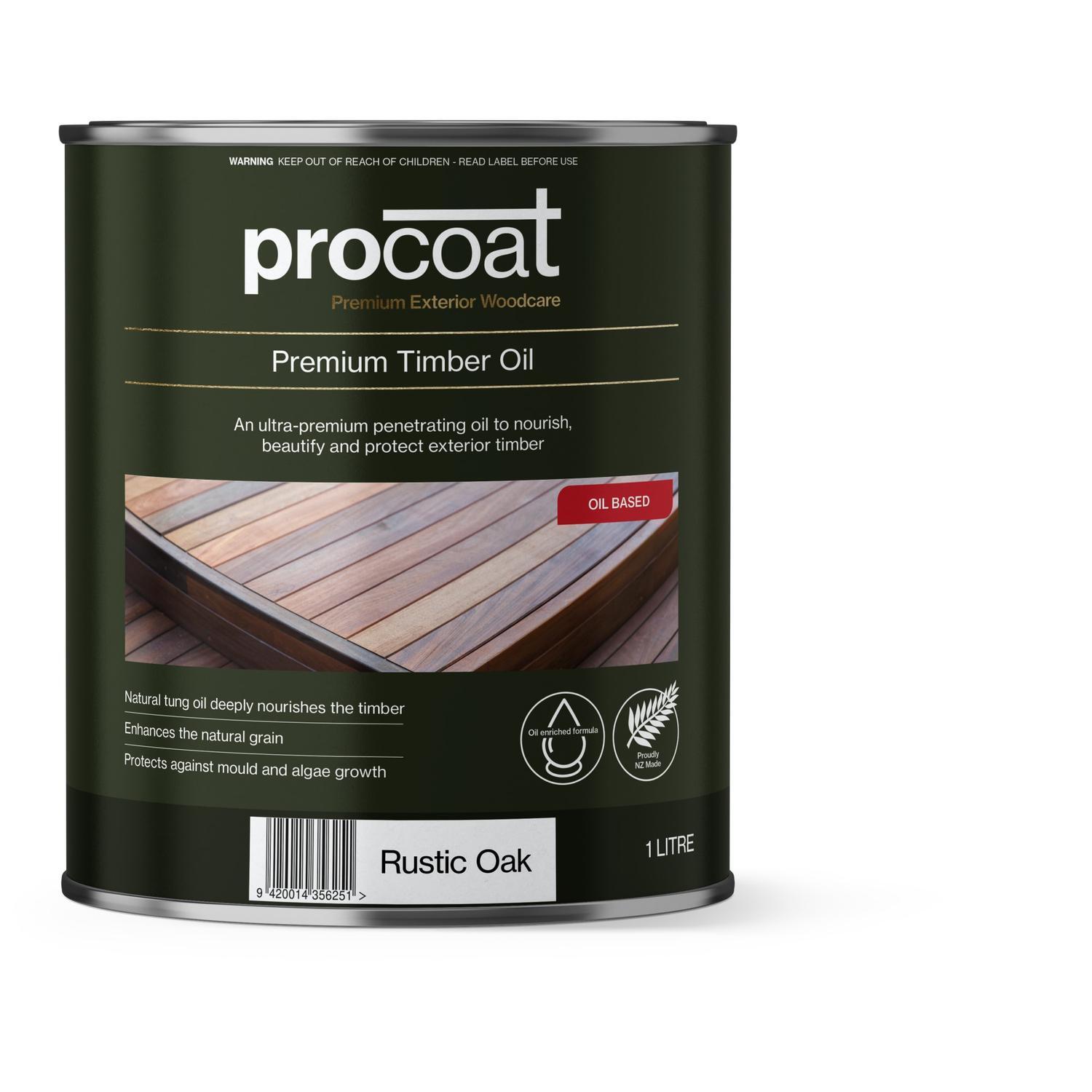 Premium Exterior Timber Oil 1L Rustic Oak