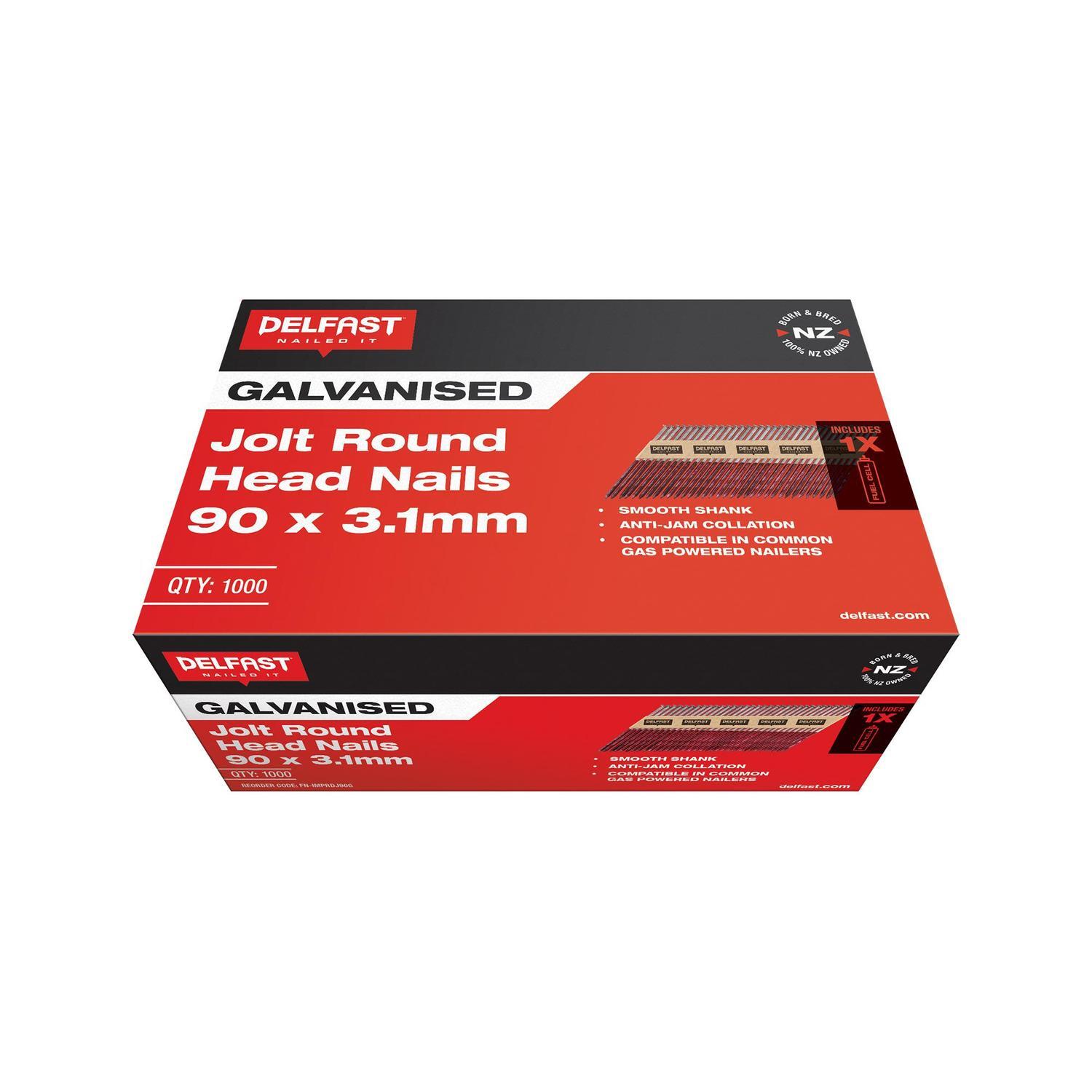 Jolt Round Head Nails with Fuel Cell