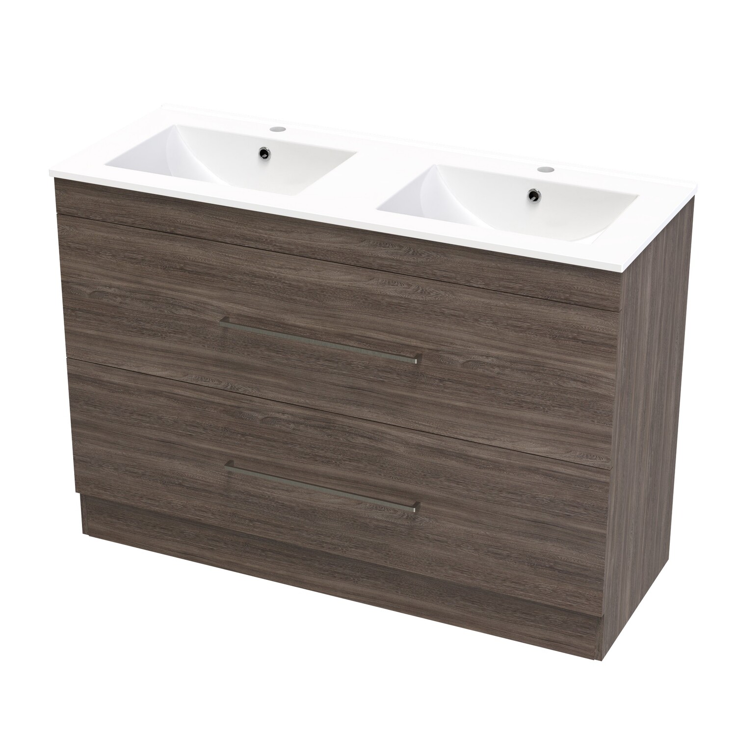 Cashmere Double Drawer Double Bowl Floor Standing Vanity
