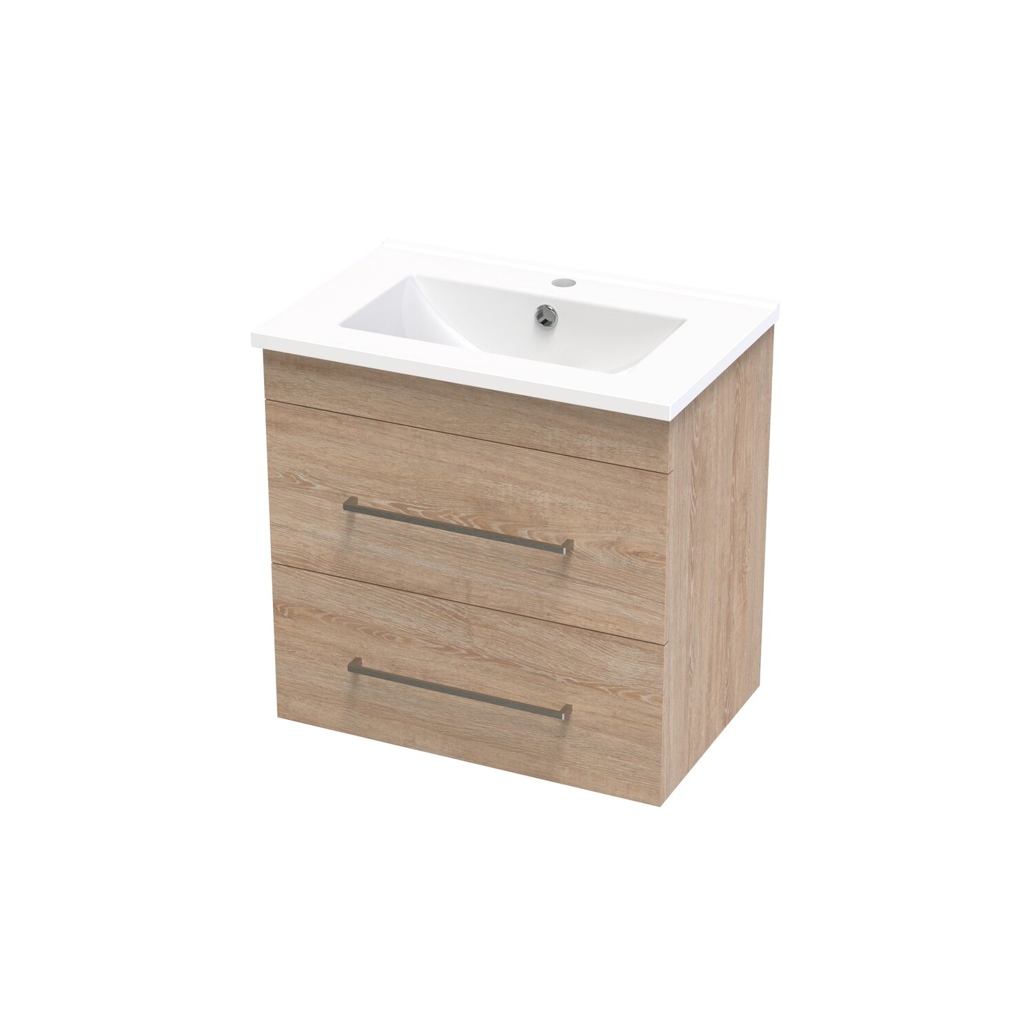 Cashmere Slim Double Drawer Wall Hung Vanity