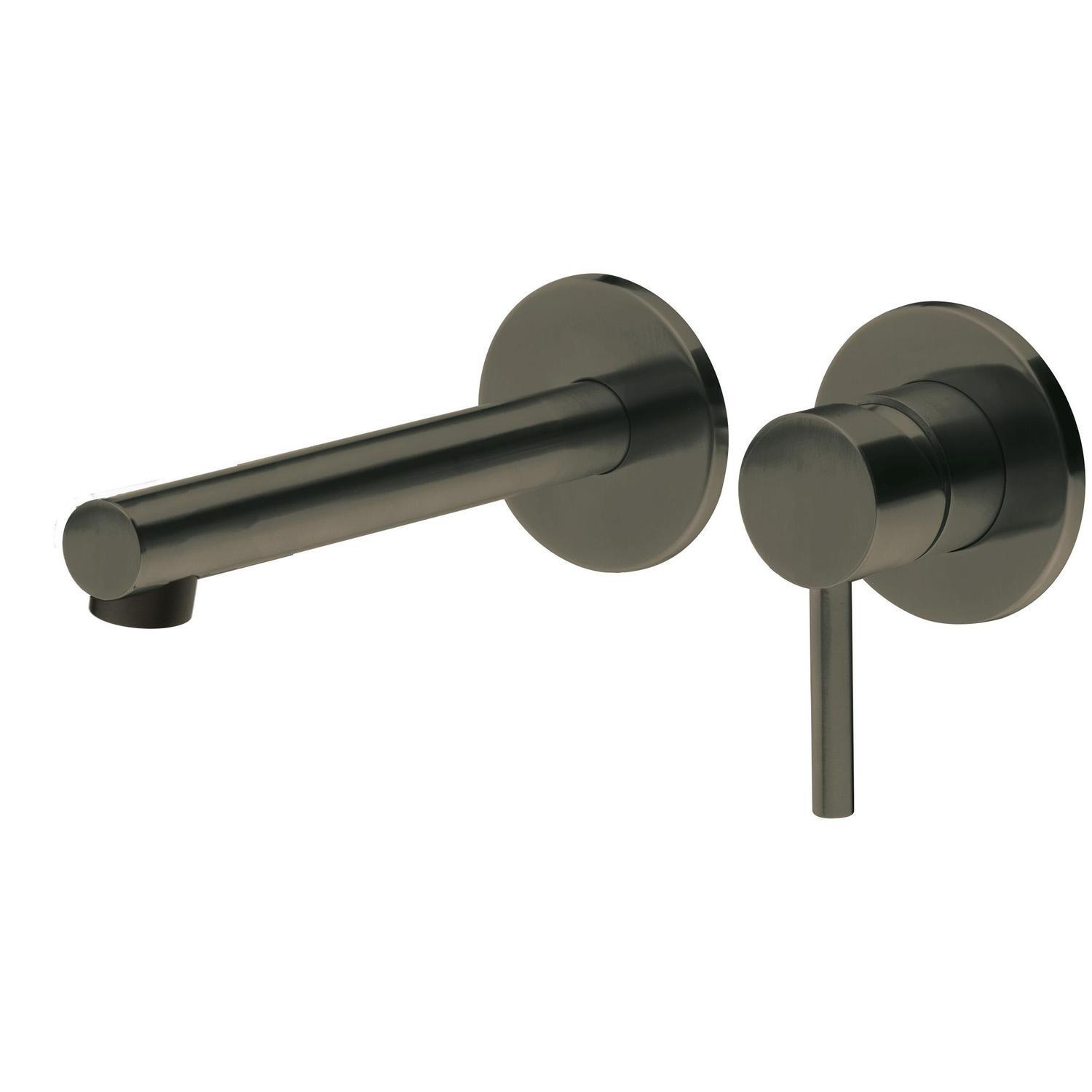 Wall Mounted Basin Mixer  Brushed Gunmetal (PVD)