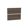 Wall Hung Vanity Cabinet Handleless Drawer Front Set 600mm Charred Walnut