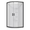 Urban Curved Corner Mould Acrylic Shower Offset Waste 1000 x 1000 x 2015mm Black