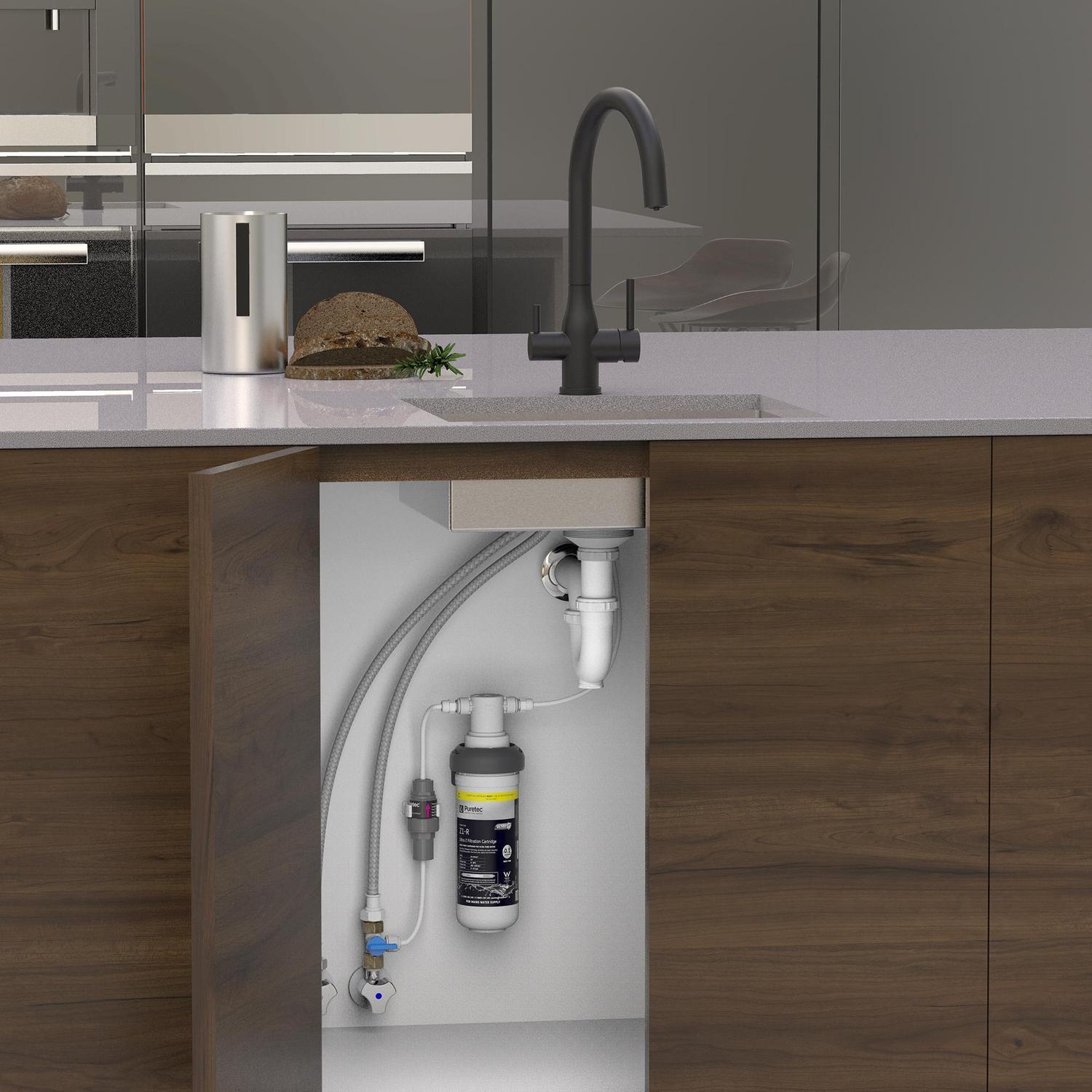 Elite E10 Water Filter Sink Mixer  Black