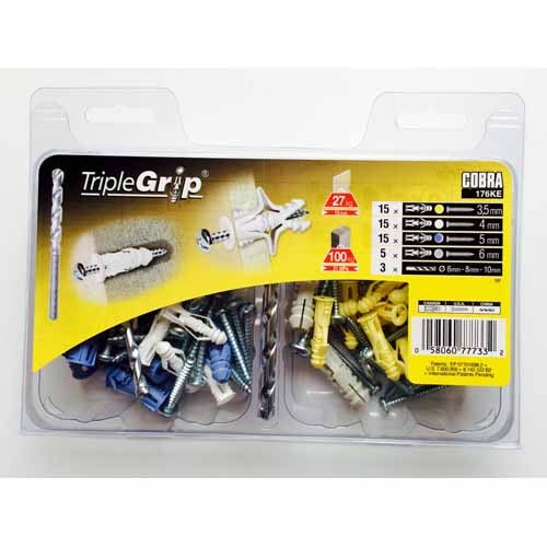 Universal Anchor Assortment	50 Pack With Drills