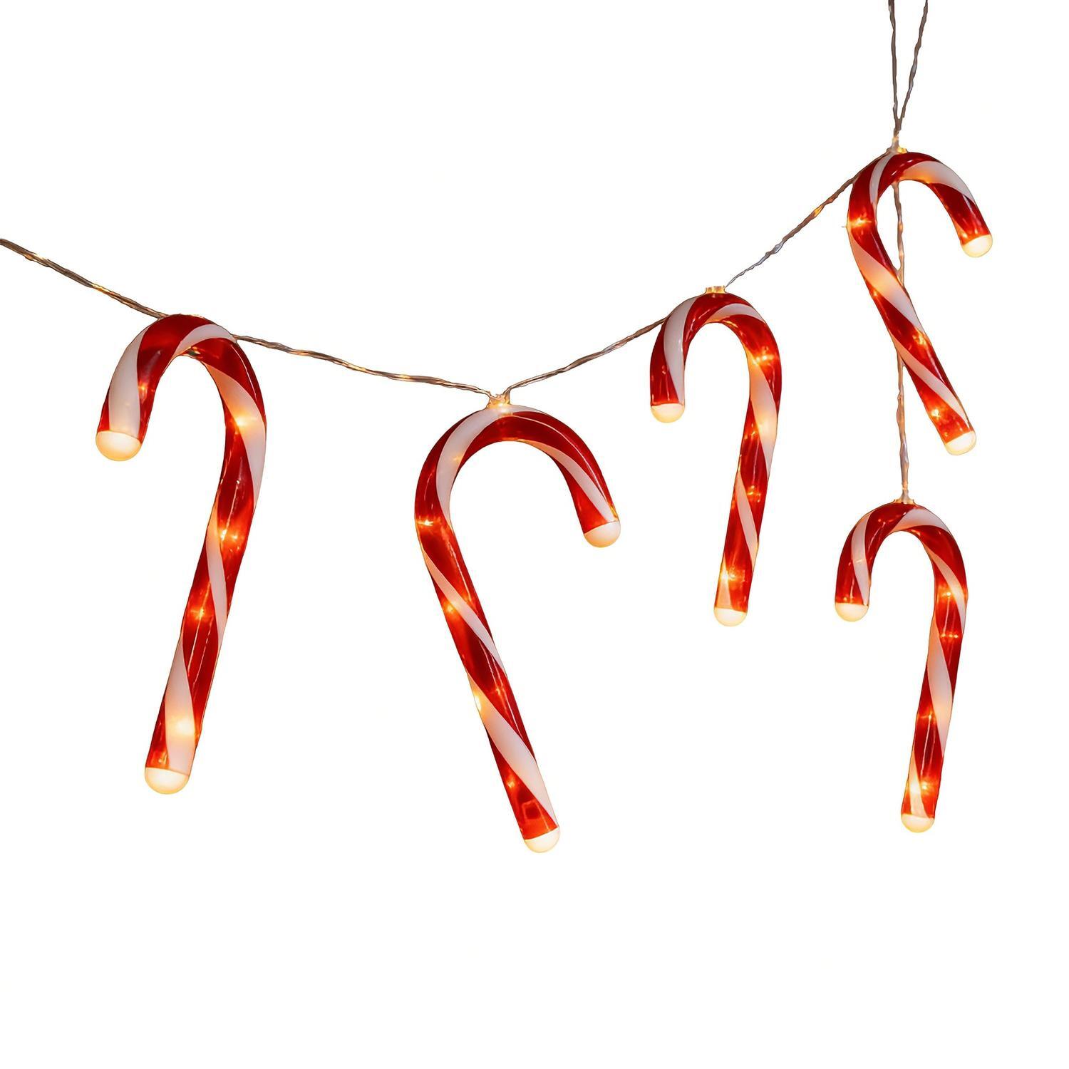 Candy Cane String Lights 1.8m Warm White