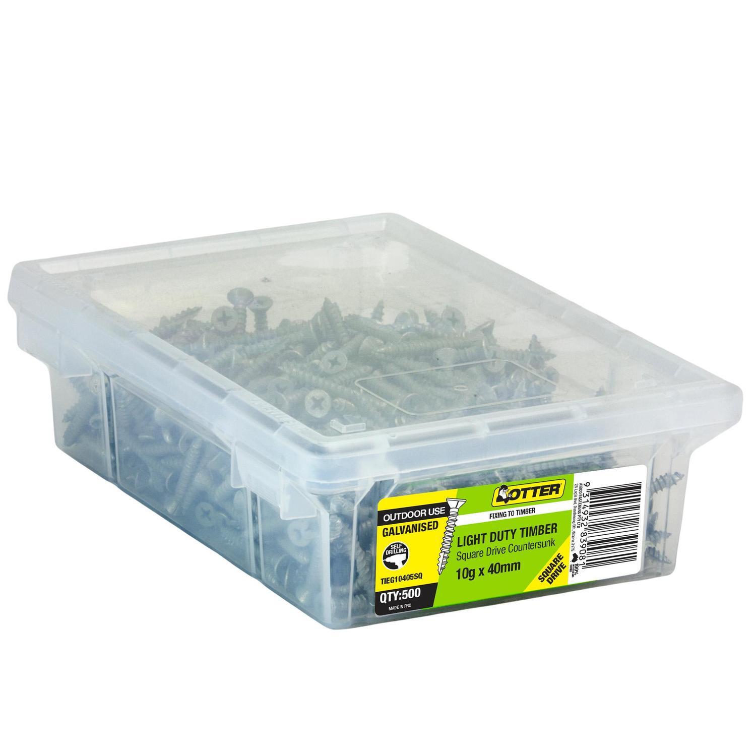 Light Duty Timber Screws 10g x 40mm Pack of 500 Galvanised