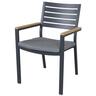 Mondo Dining Chair Charcoal & Wood-look