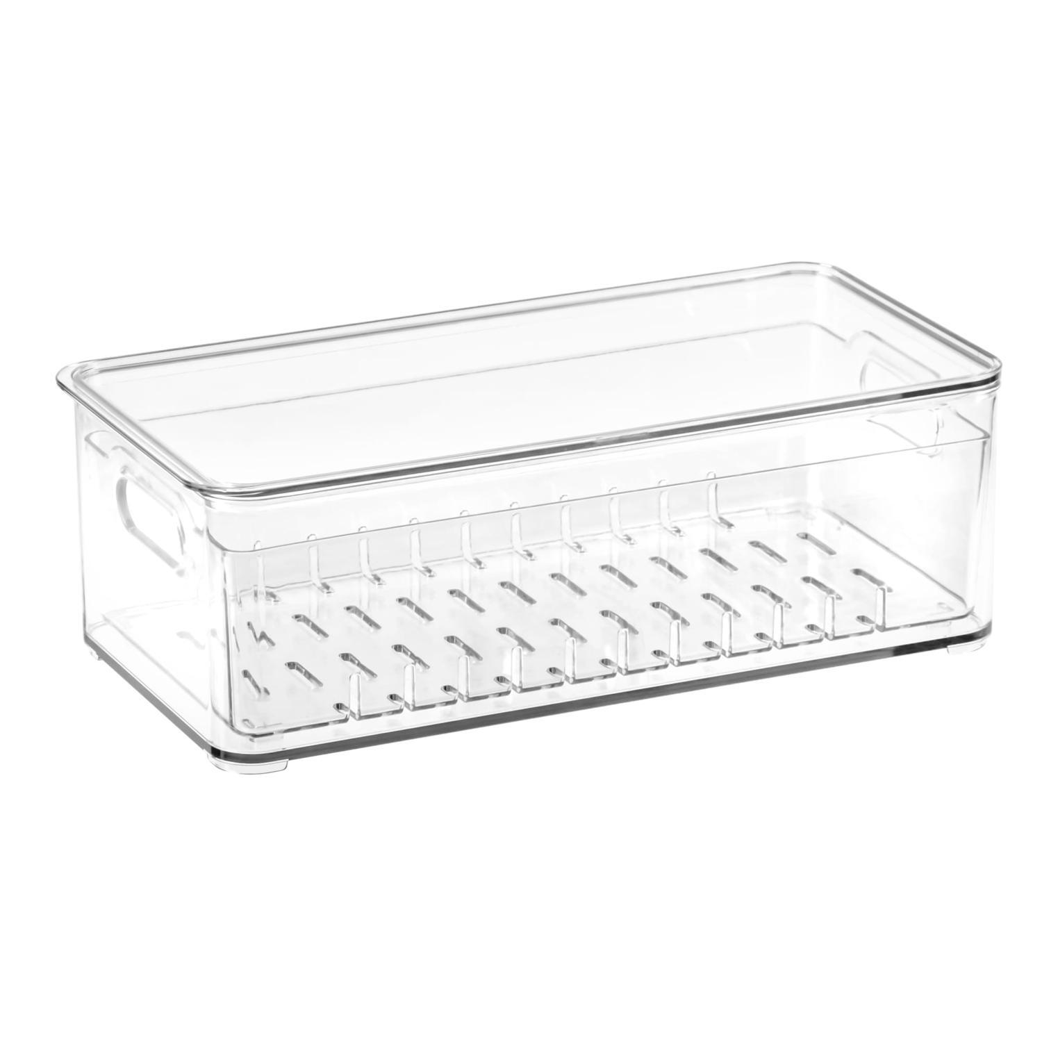 Storage Bin with Colander 350 x 150mm Clear