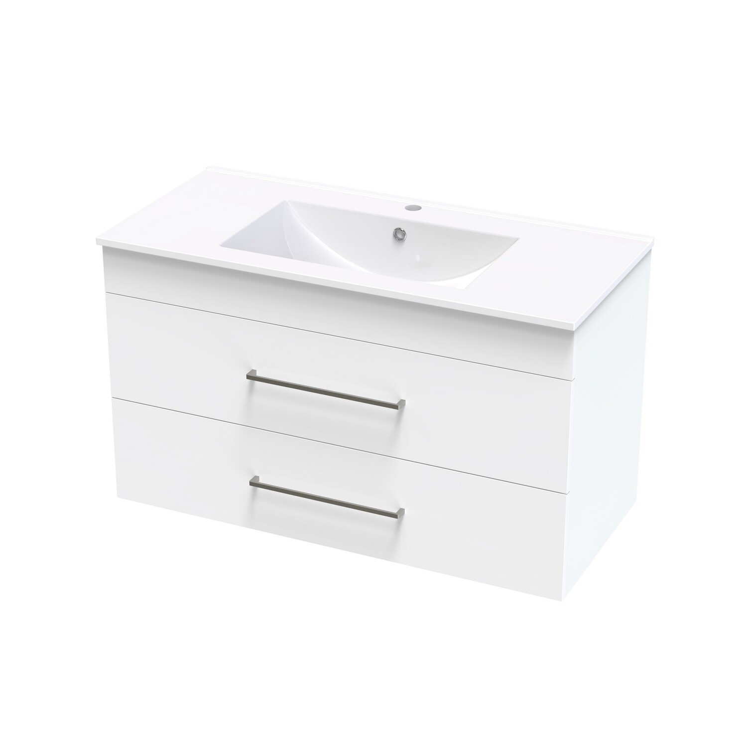 Cashmere Valley 1000 Double Drawer Wall Ultra Gloss White