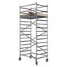Compact Double Width Aluminium Platform Tower H: 3.85 m, L: 2 m, W: 1.4 m