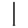 Aluminium Flanged Batten Fence Post H: 1300mm, W:60mm, D: 60mm Black