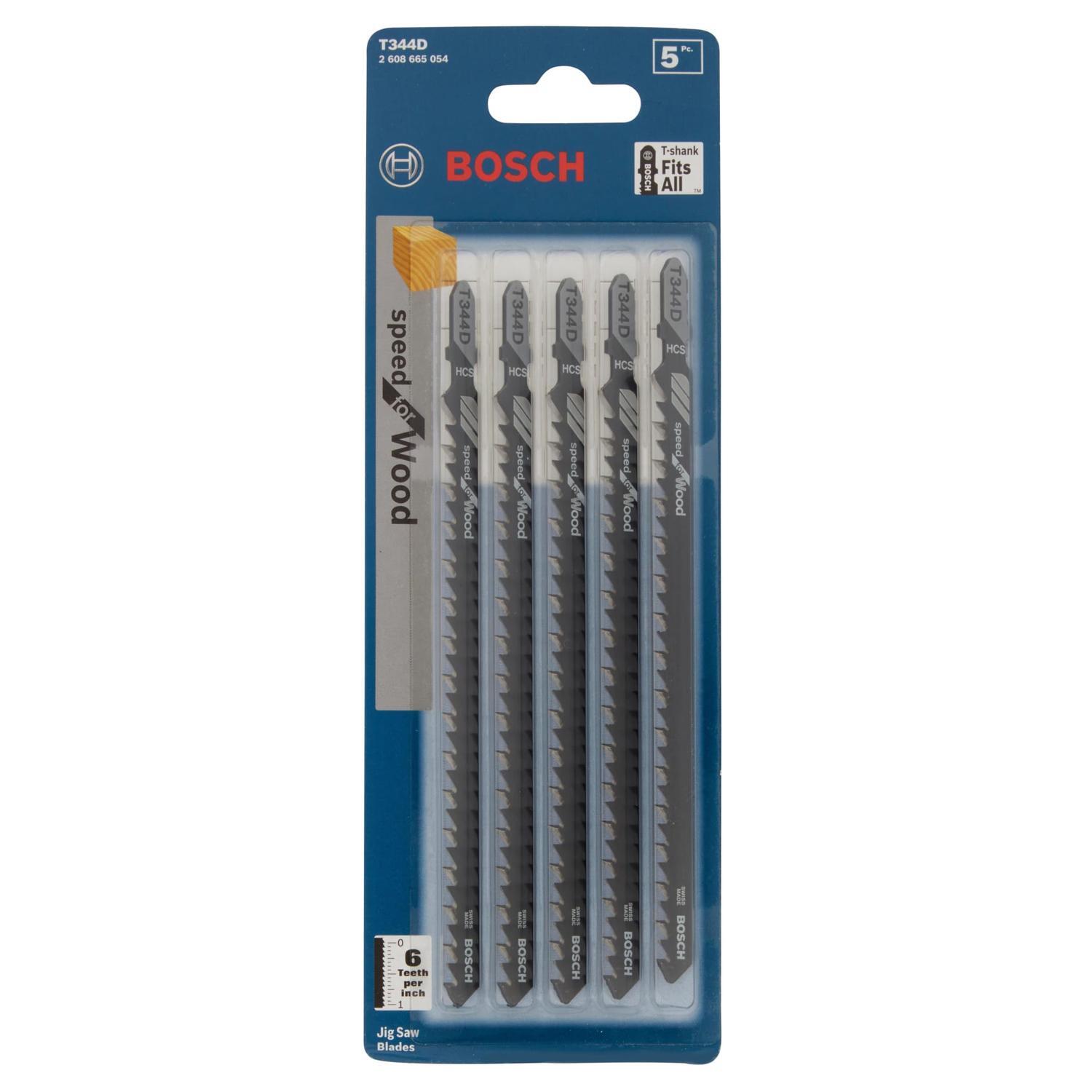 T-Shank Jigsaw Blade for Wood T344D - 5 Piece