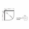 Round Shower Moulded Wall