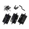 SmartScreen Set of 3 Gate Hinges and latch Black