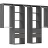 Customisable Wardrobe with Drawers (Large) 1800- 2400 mm Smoked Ash