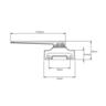 Window Handle Low Profile Left-Hand Sub Fix 80mm Black