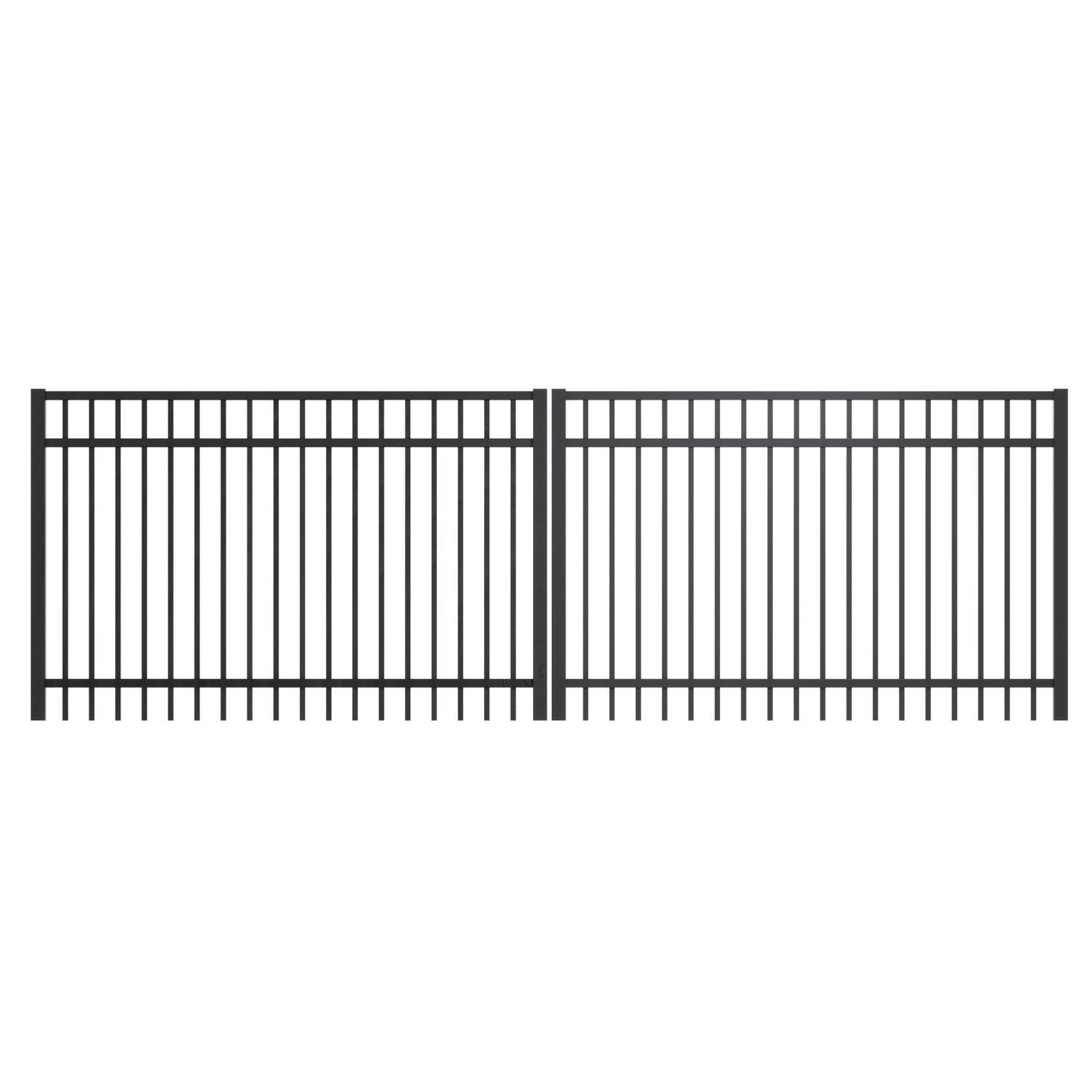 Kura Driveway Gate Pair H : 1500mm x W: 1200-2350mm Black
