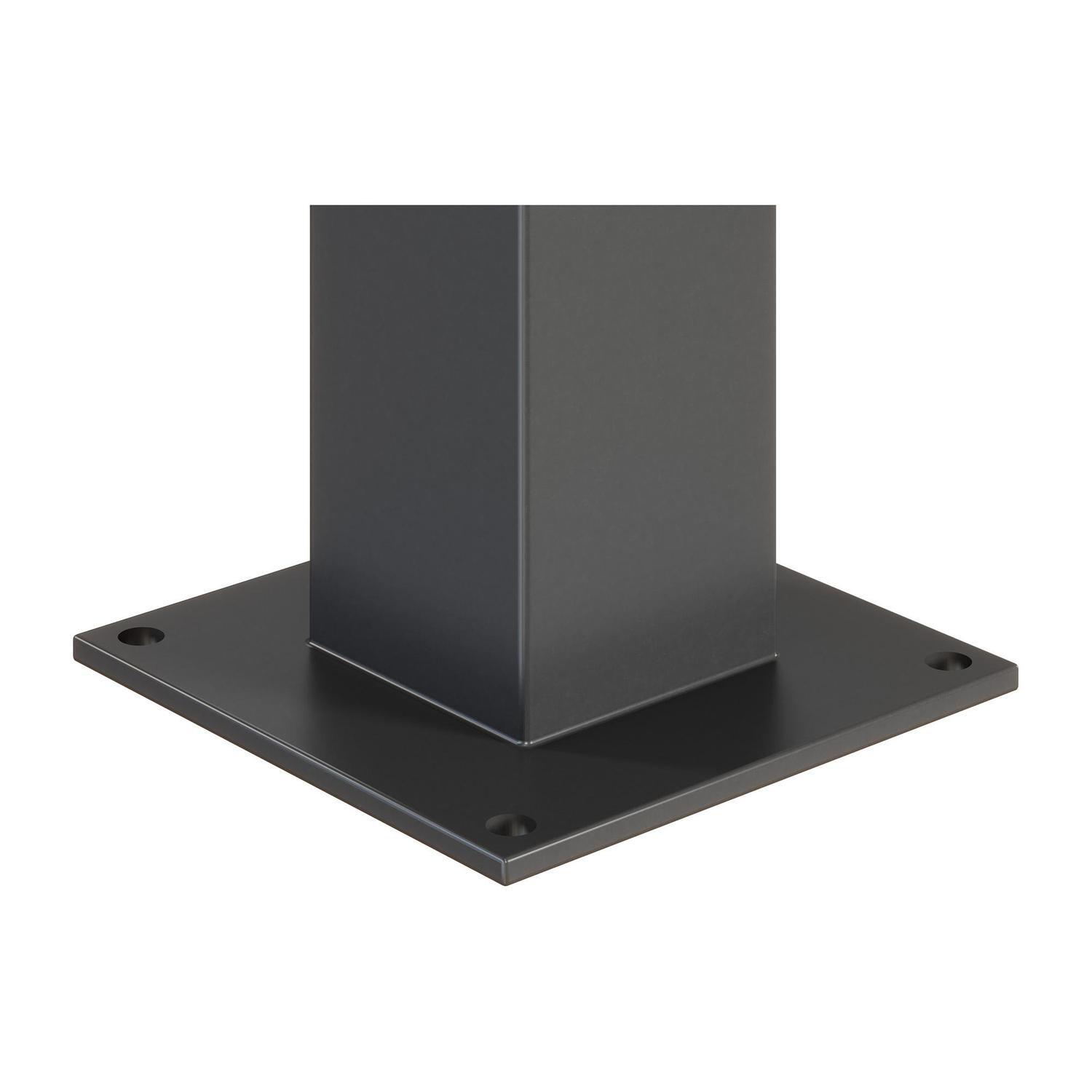 Aluminium Flanged Post 100x100x1300mm Black