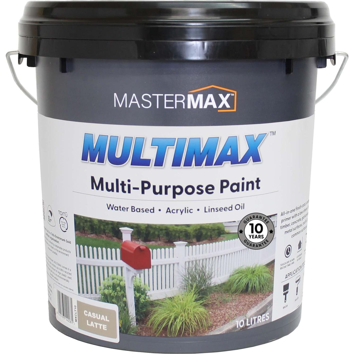 Multi-Purpose Paint Water Based Acrylic and Linseed Oil 10L Casual Latte