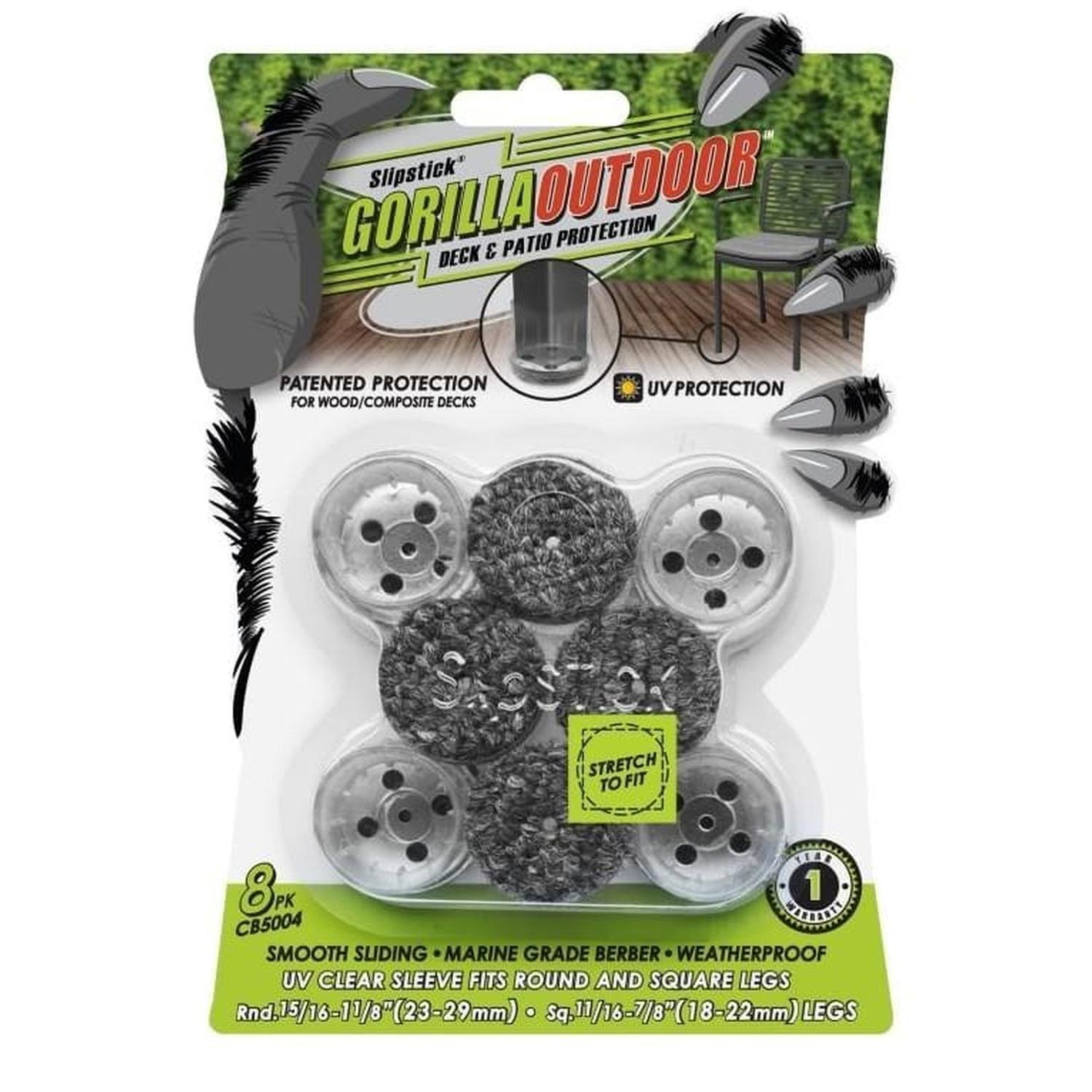 Round Clear Sleeve Glides with Marine Grade Berber 23 to 29mm