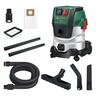 Bosch PAS20-220P 1200W Wet Dry Vacuum Cleaner Set 20L Stainless Steel 220m Bar Incl: Extension pipes, Suction Hose + Handle, Floor Nozzle, Crevice Nozzle, Vac Fleece Bag, Flat Pleated Filter, Universal Adapter