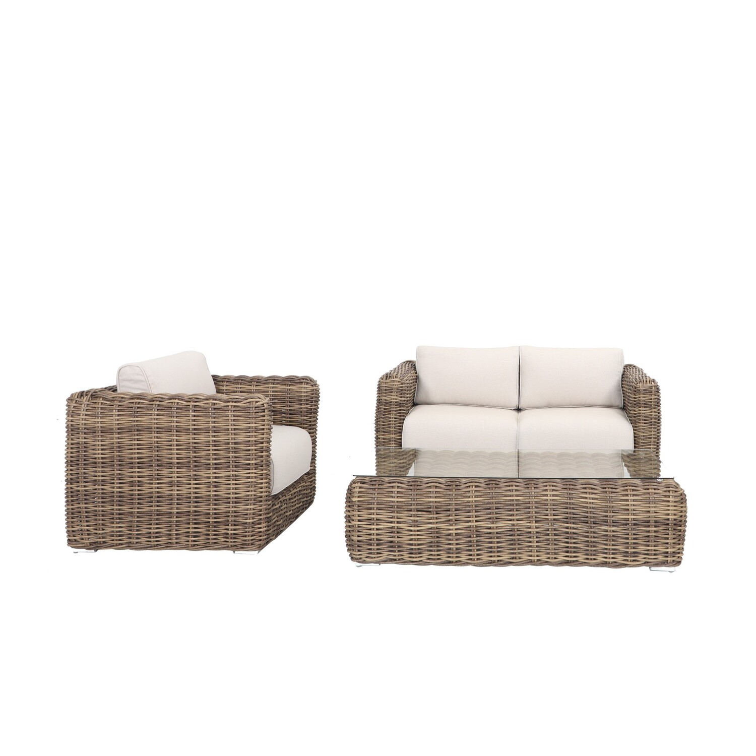 Outdoor 3 Piece Lounge Setting