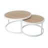 Café and Sun Outdoor Nesting Coffee Table 2 Piece White
