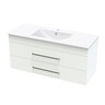 Pacific 1200 Double Drawer Wall White Melamine