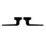 Window Handle High Profile Venting Right & Left Hand  85mm Black