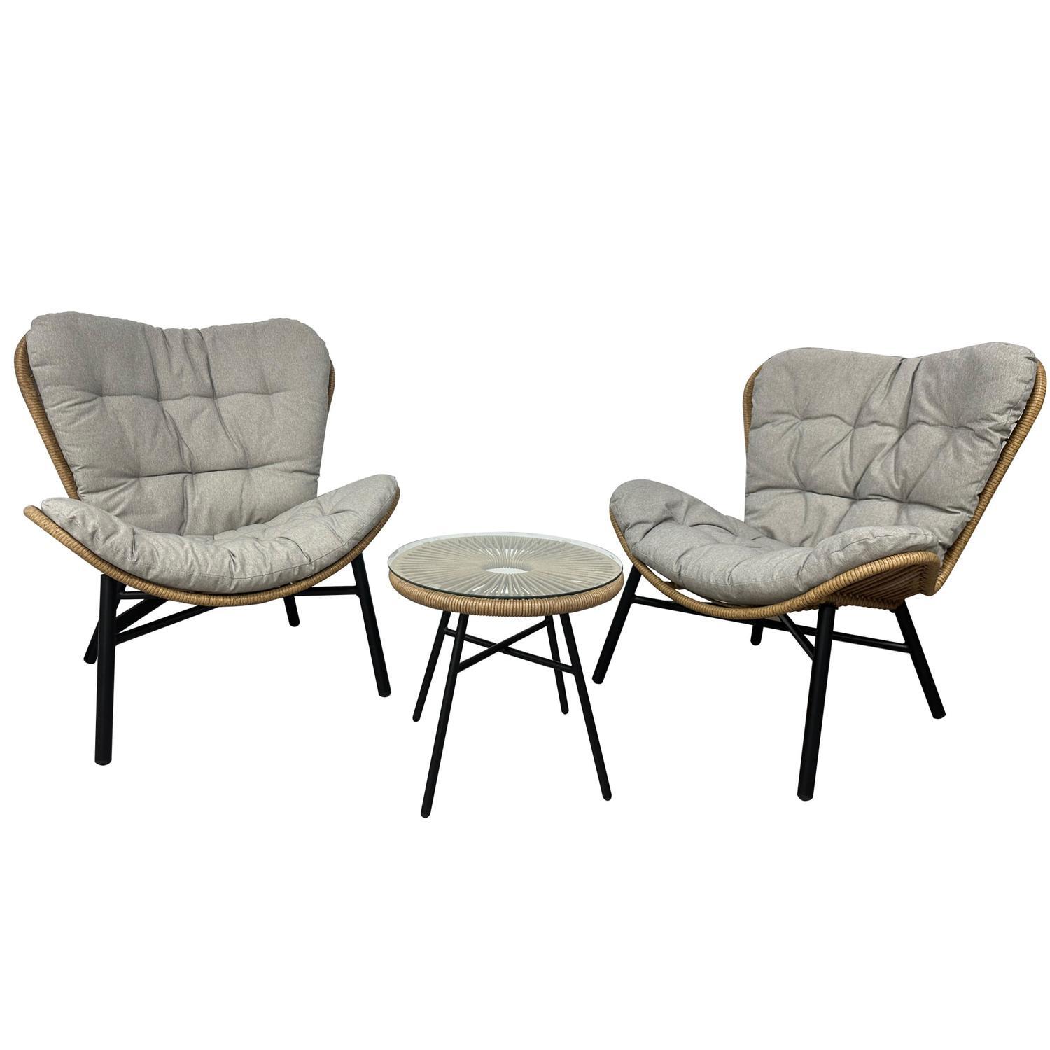 Tulum Outdoor 3 Piece Bistro Setting