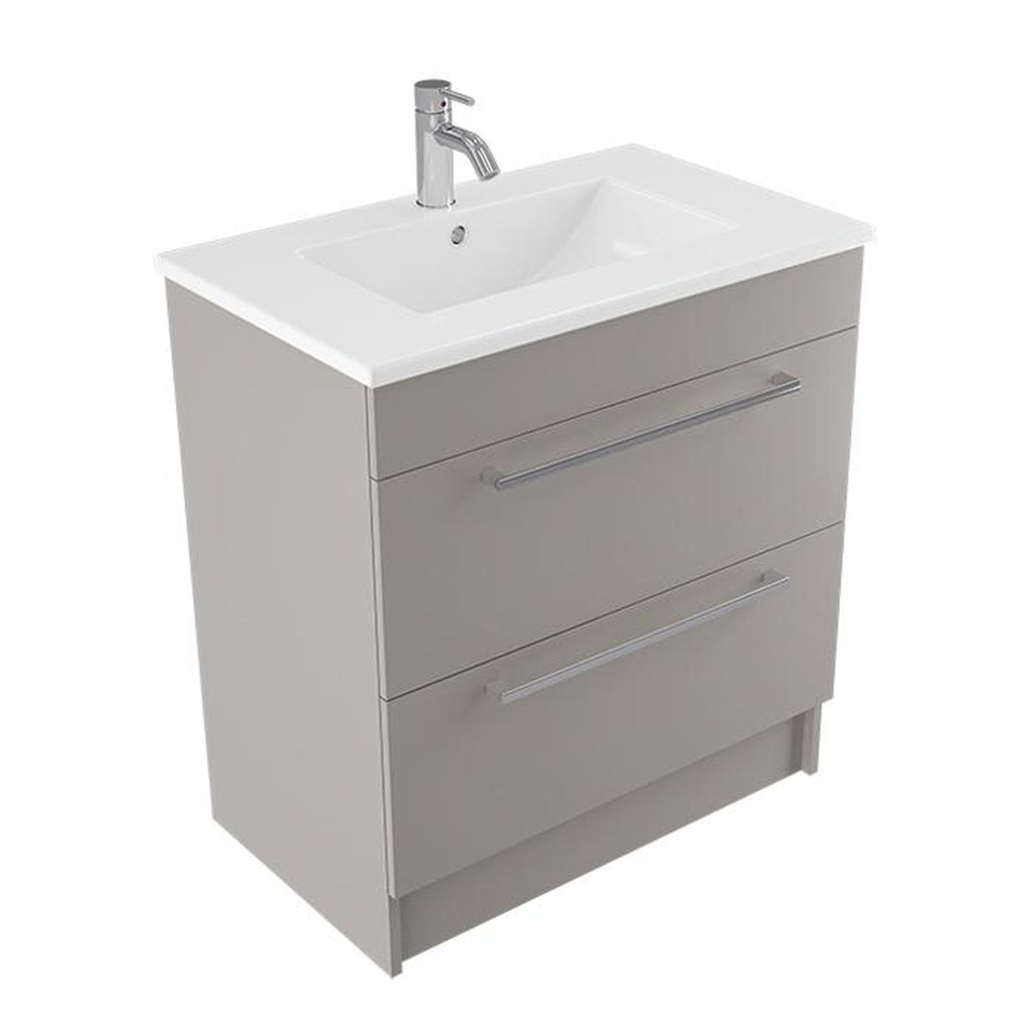 Calais Floor Vanity 750mm Charred Oak