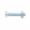 Round Head Bolt & Nut 4 x 20mm Zinc Plated