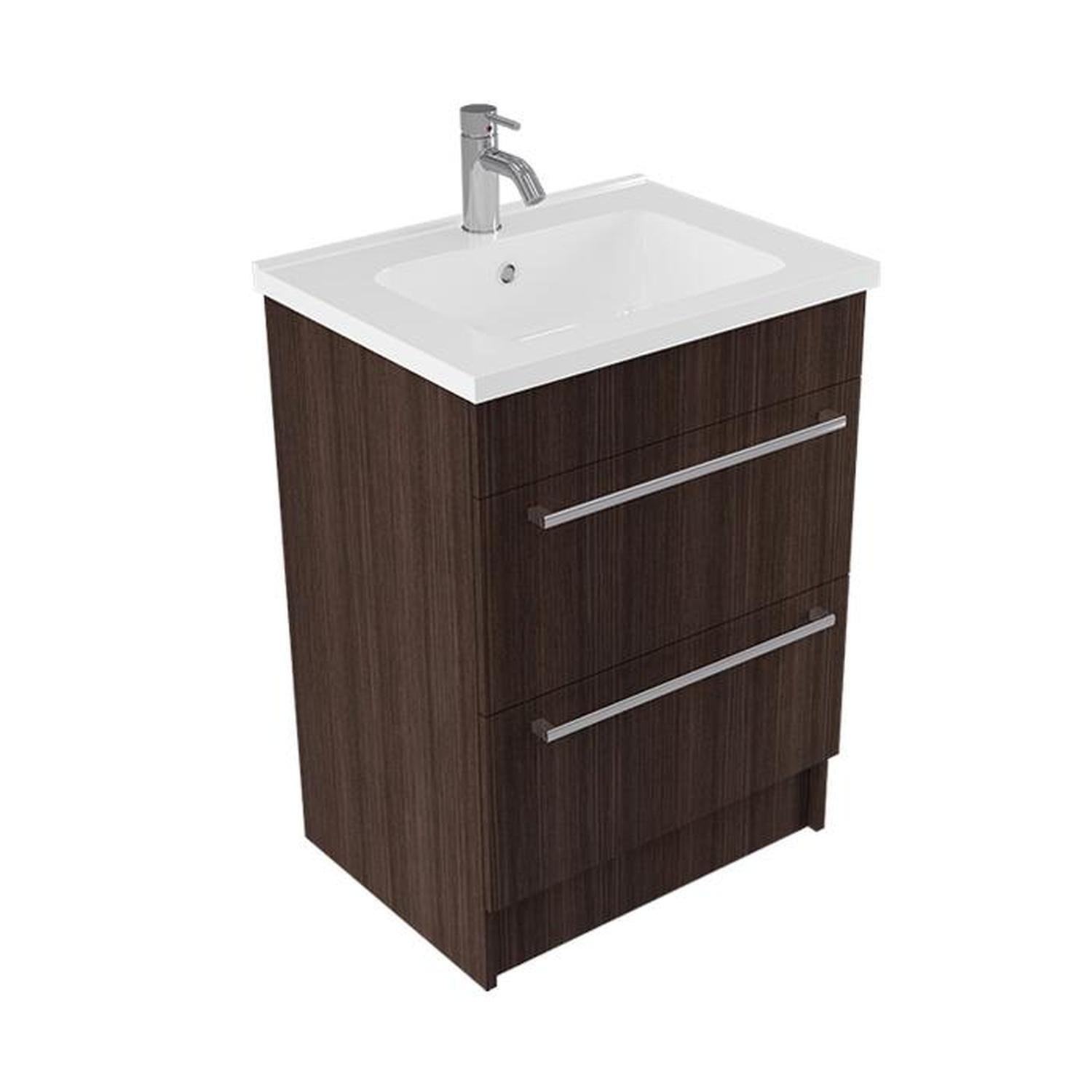 Floor Vanity 600mm Charred Oak