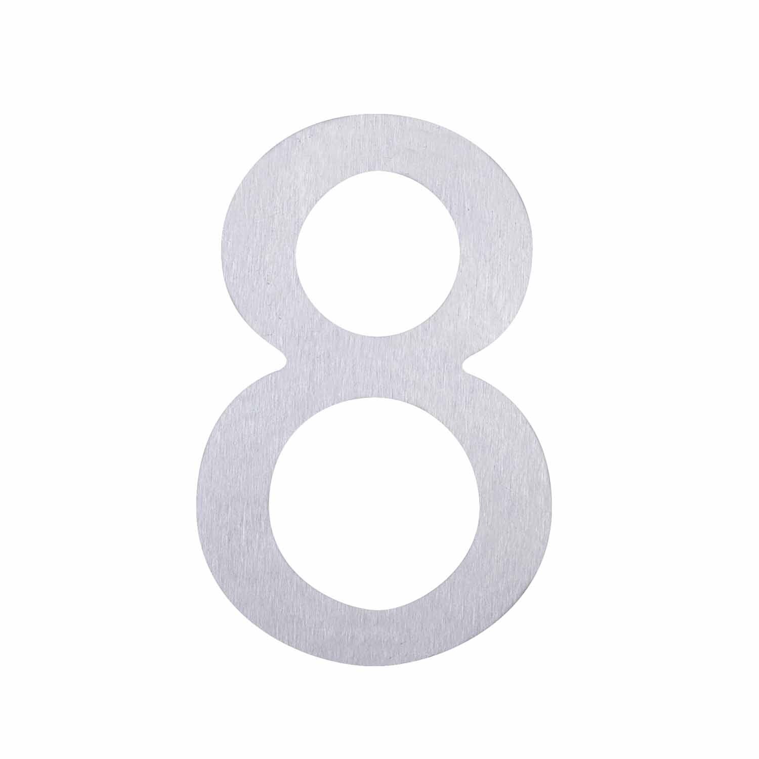 Adhesive Stainless Steel Numeral #8