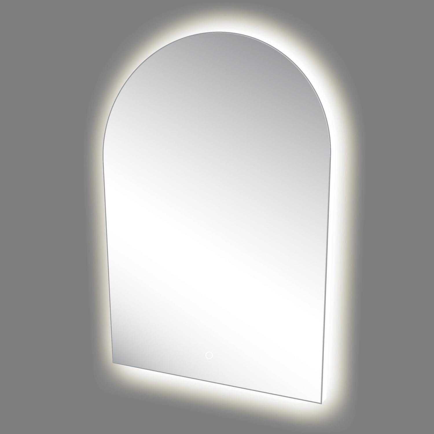 LED Lighted Arch Mirror With Demister