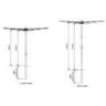 Rotary Clothesline 2 Metre Diameter Black