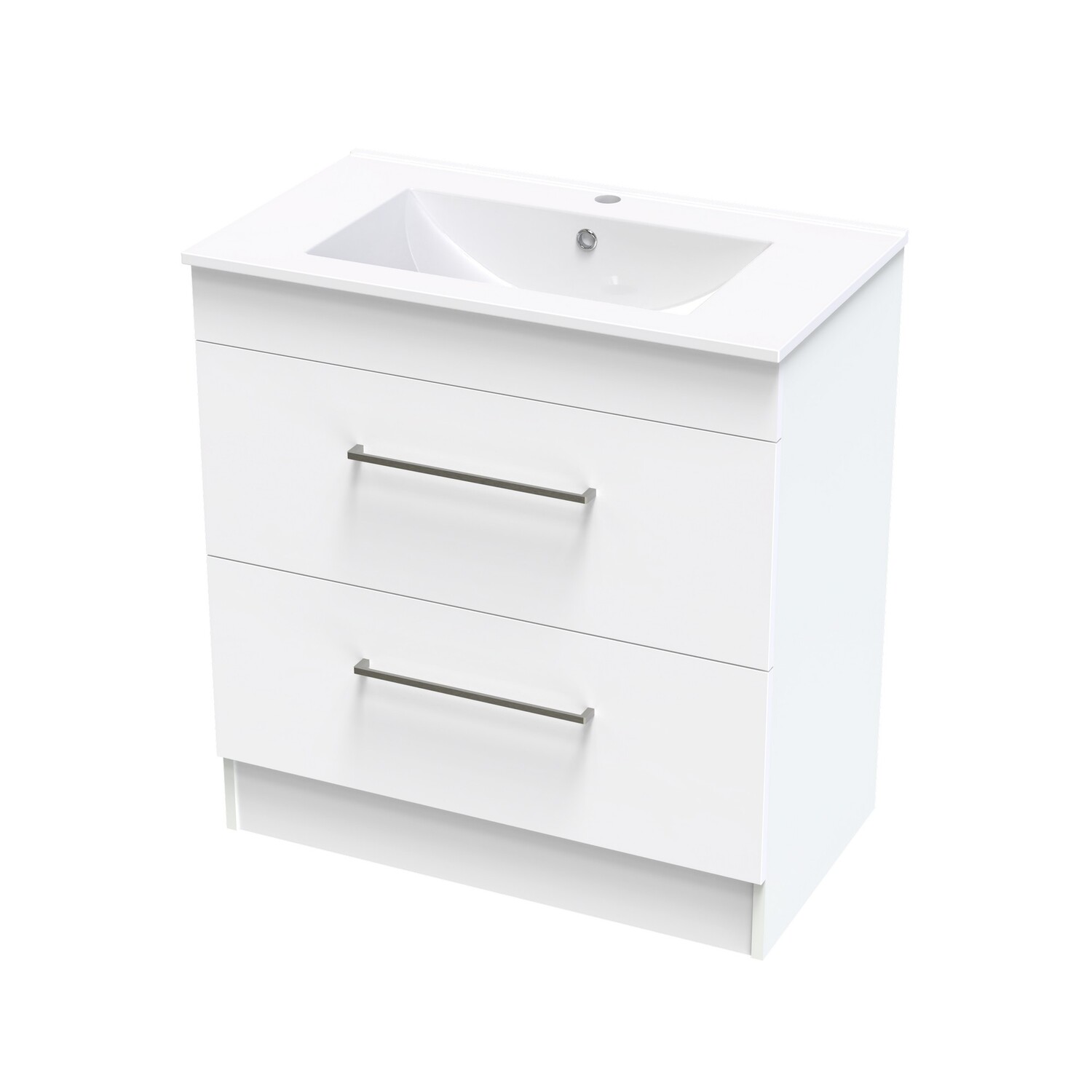 Cashmere Valley 800 Double Drawer Floor Ultra Gloss White