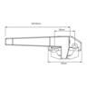 Window Handle Wedgeless Low Profile Left Hand  Off White
