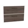 Floor Standing Vanity Cabinet Drawer Front Set 900mm Charred Walnut
