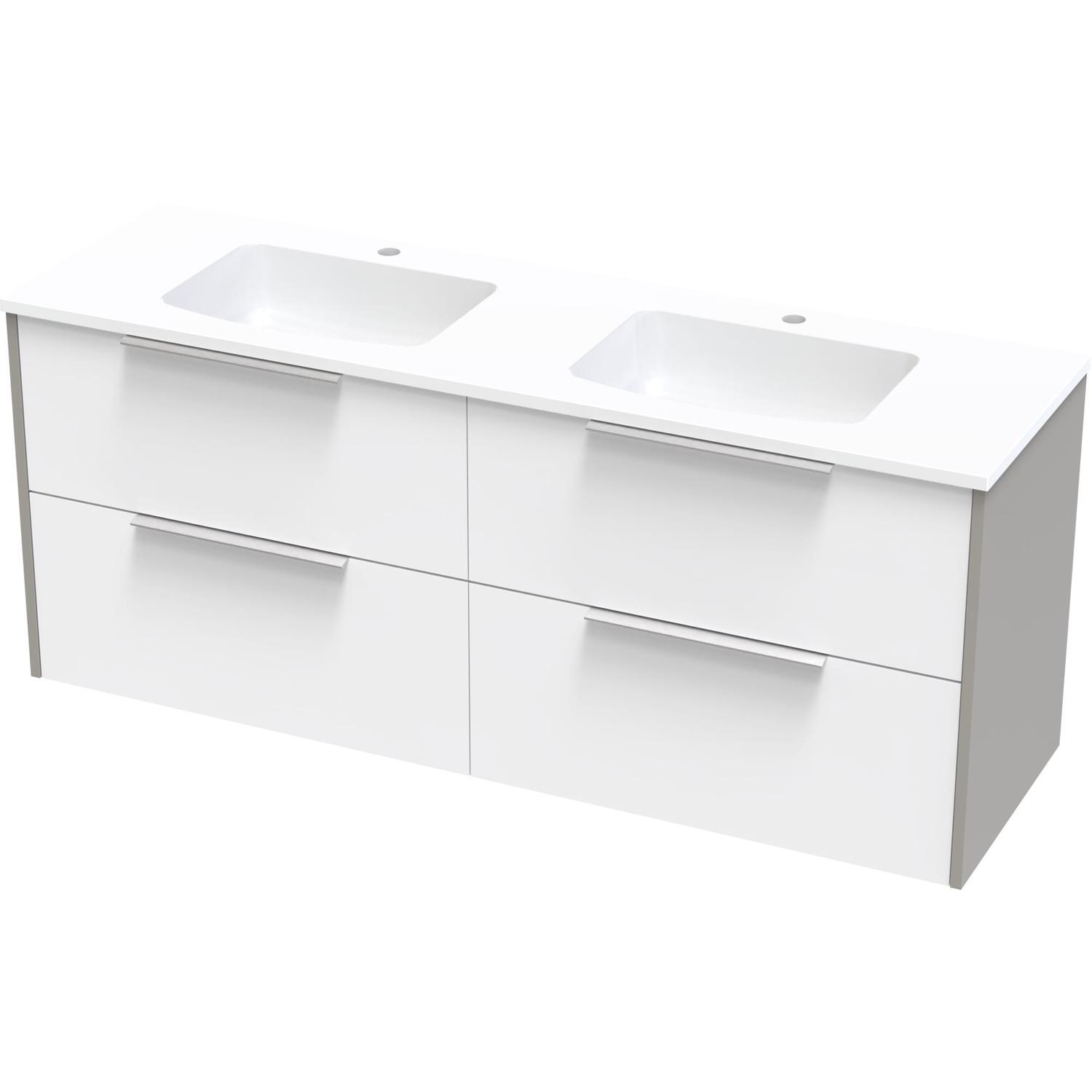 Nikau Grove 1500Db Double Drawer Wall Ultra Gloss White/Colour