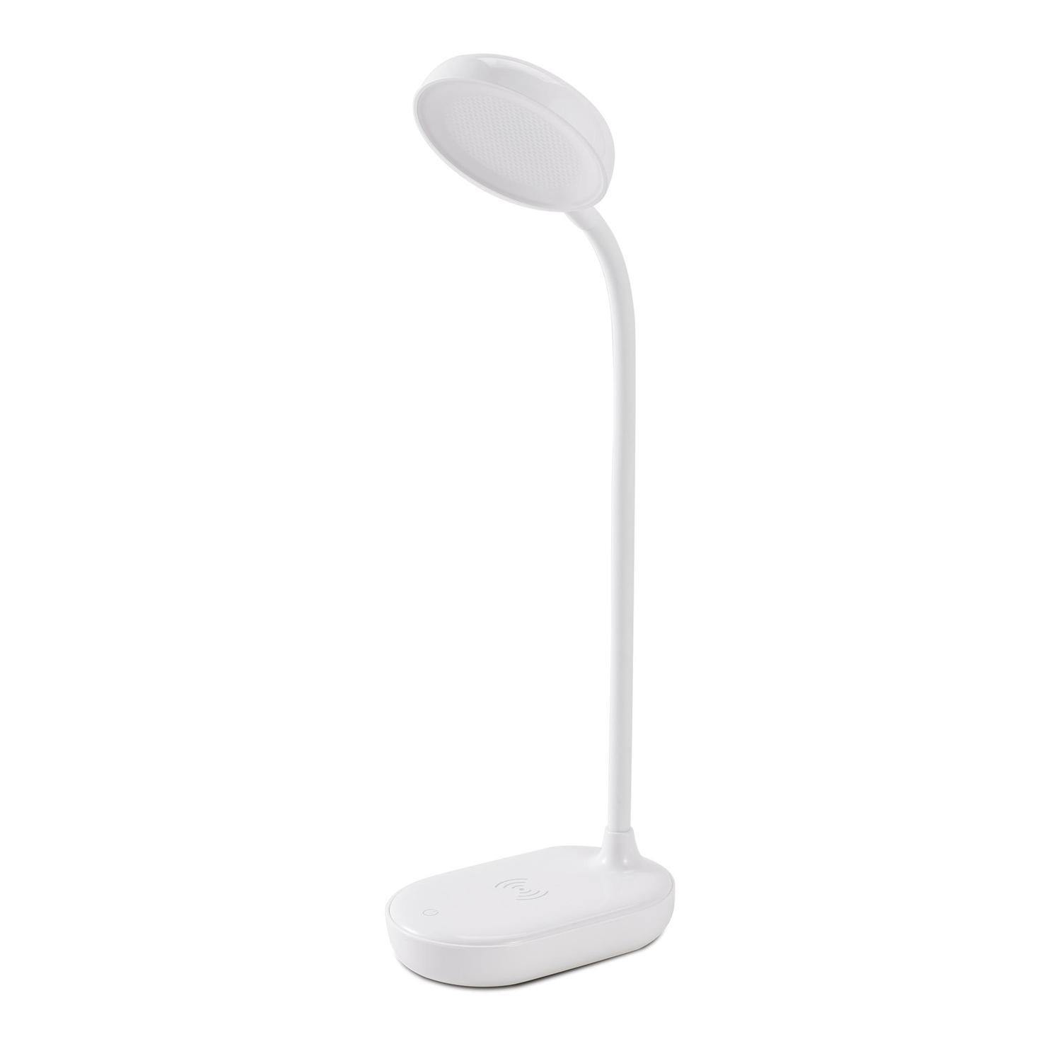 Round Desk Lamp 15W Wireless charging - White