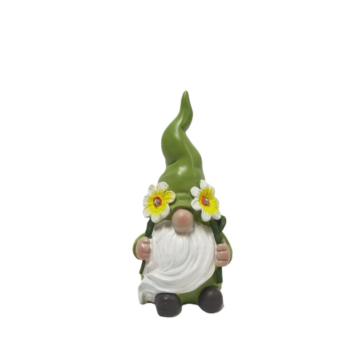 Green Hat Gnome Garden Décor