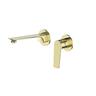Novona Wall Basin Mixer Brushed Brass