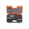Pass-Through Socket Set with Flexi Head Ratchet/Extension Bars