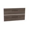 Wall Hung Vanity Cabinet Drawer Front Set 900mm Charred Walnut