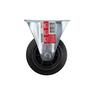 Rubber Fixed Castor 100mm 70kg Black
