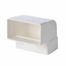 Rectangular Rectangular Downpipe 95 Degrees Socket Bend 100 x 50mm White